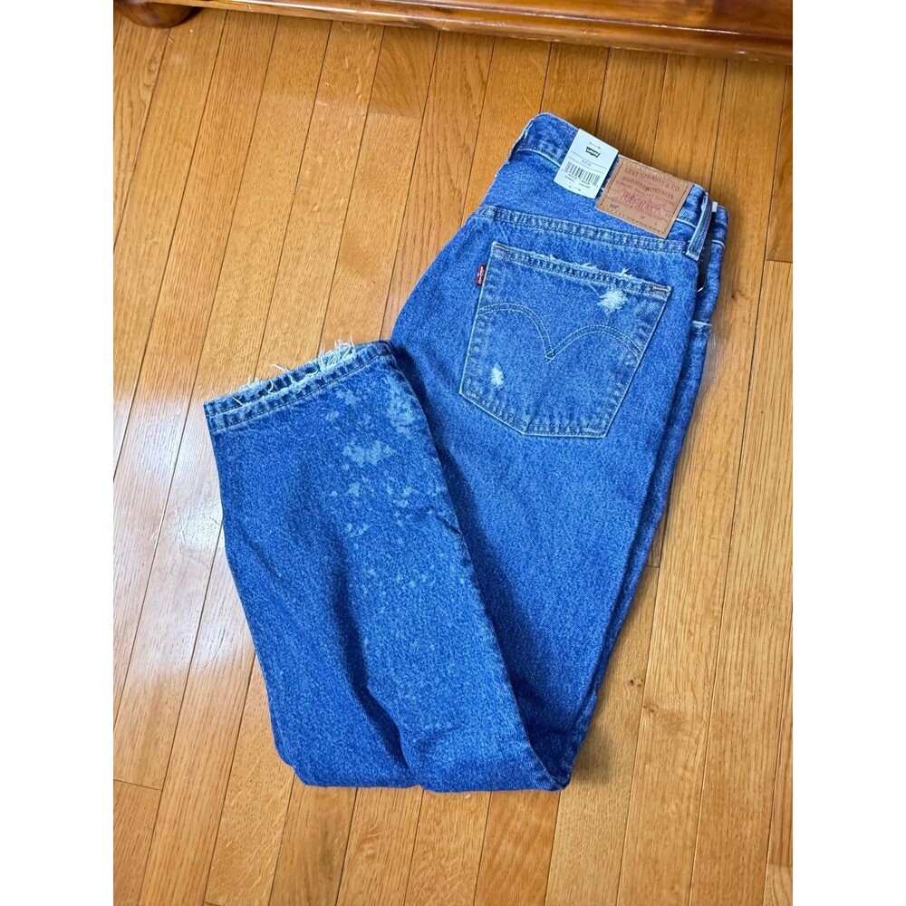 Levi's 501 Original Cropped High Rise Jeans‎ Distressed NWT 31x26